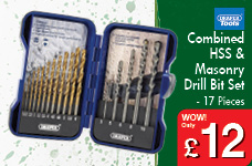 Combined HSS & Masonry Drill Bit Set - 17 Pieces – Now Only £12.00