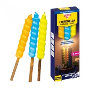 Table Top Citronella Flares - Pack 3 Beach Party Table Top Citronella Flares - Pack 3 Beach Party