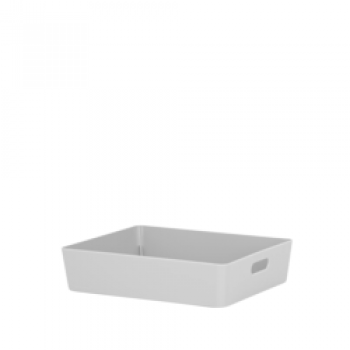 Studio Rectangular Basket 25 x 20 x 6cm - Cool Grey
