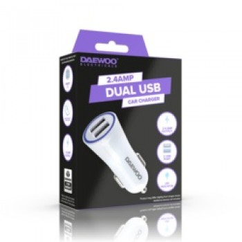 Double USB Car Charger - 2.4a