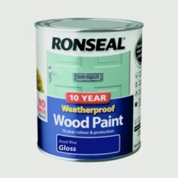 10 Year Weatherproof Gloss Wood Paint - 750ml / Royal Blue