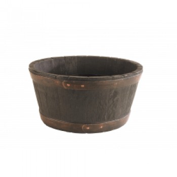 Round Oak Barrel Planter - 49cm Round Oak Barrel Planter - 49cm
