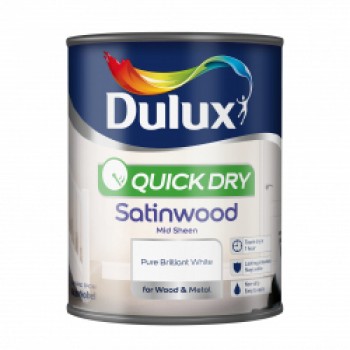 Quick Dry Satinwood 750ml - Pure Brilliant White