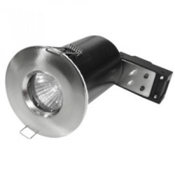 IP65 Fire Rated Fixed Downlight - Brushed Chrome