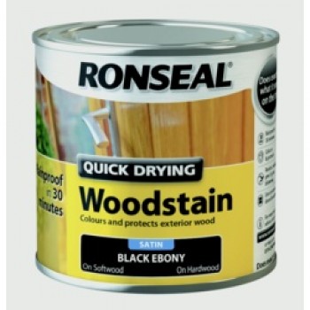 Quick Drying Woodstain Satin 250ml - Black Ebony