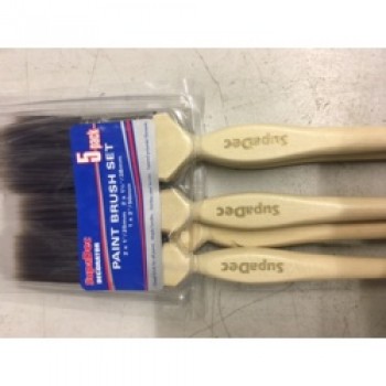 Maple Handle Paint Brush Set - Pack 5