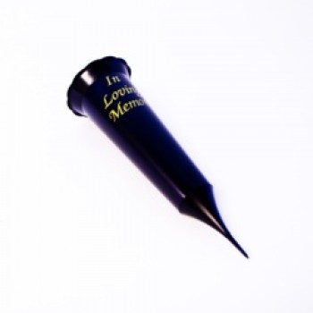 Grave Vase Spike - Black/Gold Script Grave Vase Spike - Black/Gold Script