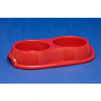 32cm Double Pet Bowl - Assorted