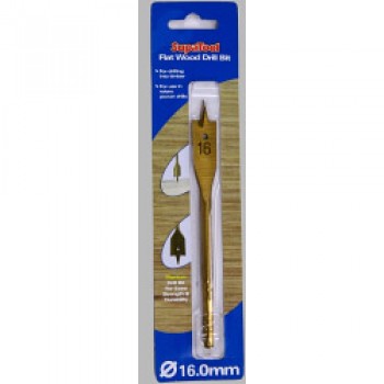 Titanium Coated Flat Wood Drill Bits - 16mm Titanium Coated Flat Wood Drill Bits - 16mm