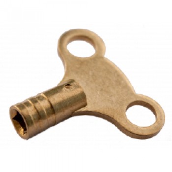 Radiator Key &rsquo;Clock&rsquo; Type Easy Grip - Brass
