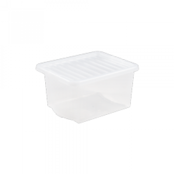 Crystal Clear Box With Lid - 37L