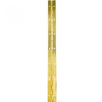Piano Hinge Brass Plated Priced Per Length - 6&rsquo; x 1 1/4