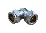 Compression Elbow - 15mm x 15mm Chrome