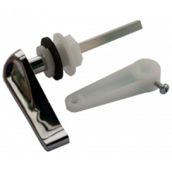 Low Level Cistern Handle Pack - Chrome Plated Plastic