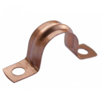 Saddle Pipe Clips - Copper - 22mm (Pack 50)