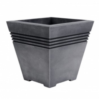 Milano Square Planter - 32cm Pewter Milano Square Planter - 32cm Pewter
