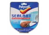 Sealant Strip Bathroom & Kitchen - White - 22mm x 3.35m