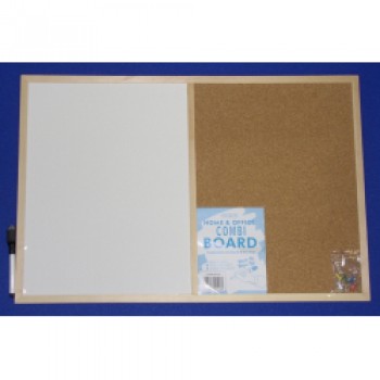 Combi Boards (half Cork / half Write-on/Wipe-off) - 60cm x 40cm