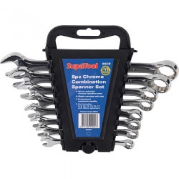 Chrome Combination Spanner Set - 8 Piece